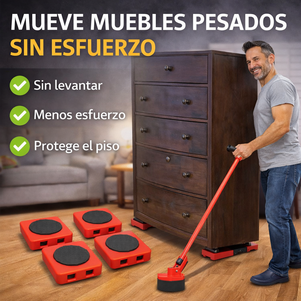 Nuevo Juego Rodillos Para Mover Muebles