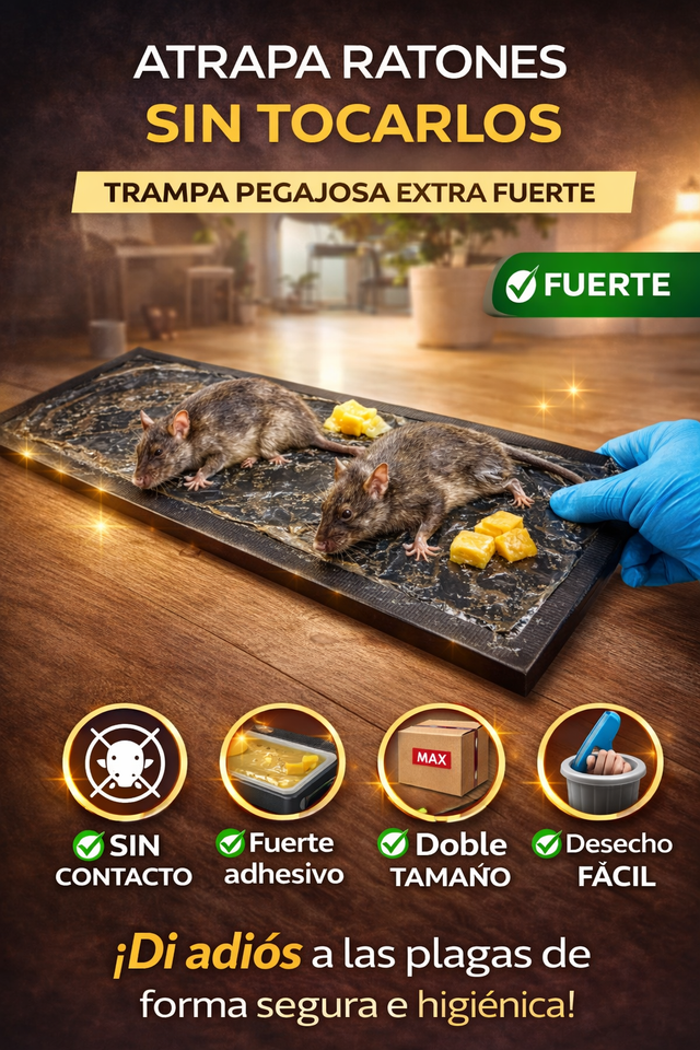 Nueva Trampa Pegajosa Profesional para Control de Roedores