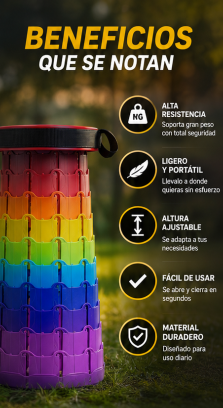 Nuevo Silla Plegable Portátil Compacta Ultraportátil PRO