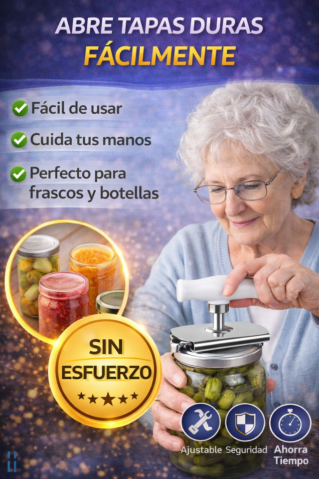 Nuevo Abridor Multitapa Fácil y Resistente