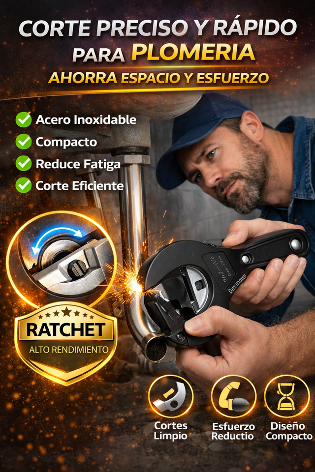 Nuevo Cortatubos Ratchet Pro Multiuso Compacto Preciso