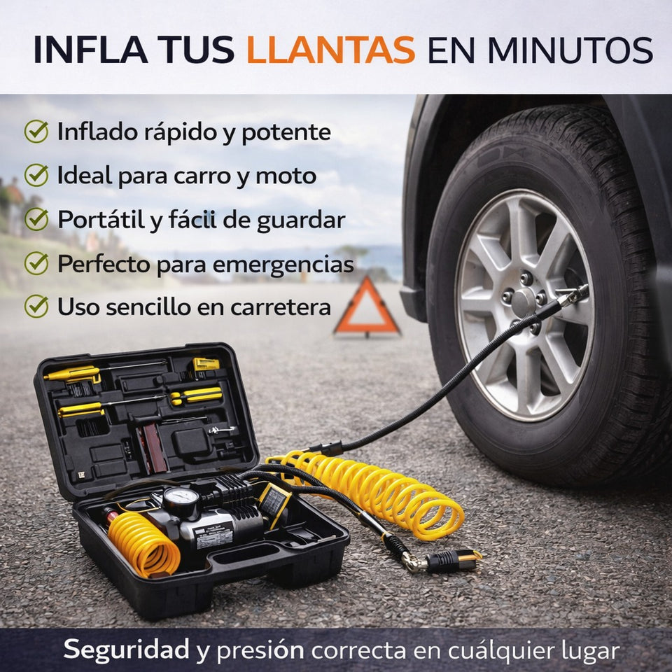 Inflador portátil TurboPro coche