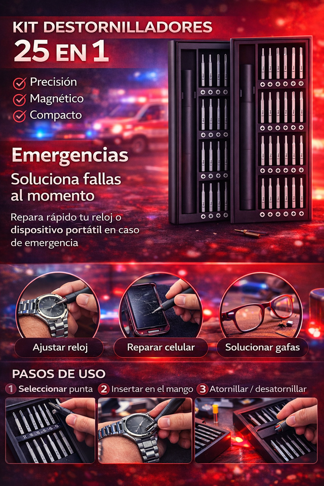 Nuevo Kit Mini Destornilladores Magnéticos Portátil