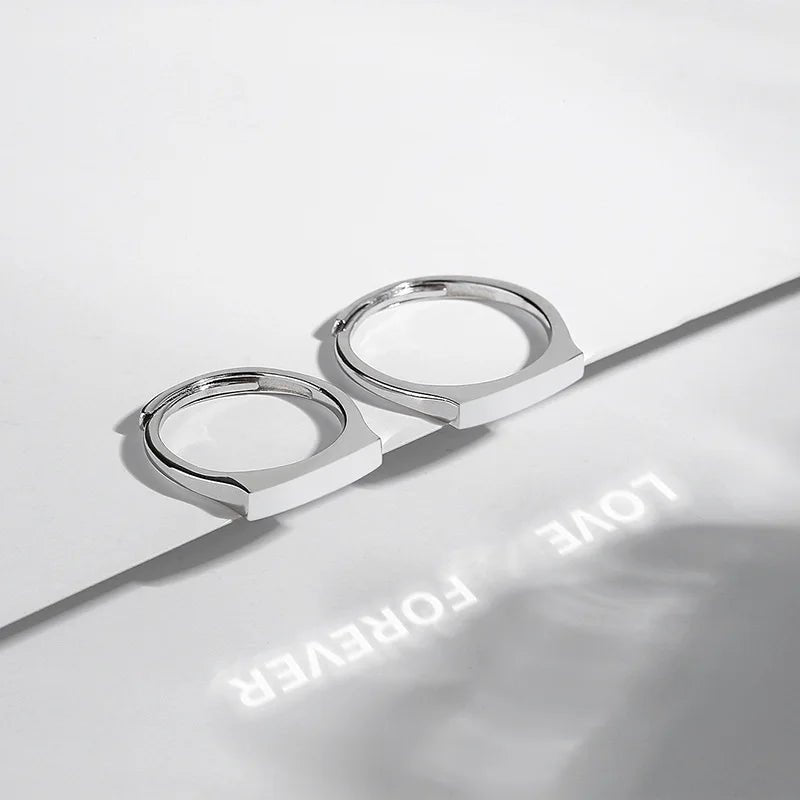 Nuevos Anillos Secretos de Amor lleve 2 color plata ajustable
