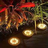 Nuevo Set de 4 Luces Solar Empotrable LED Exterior