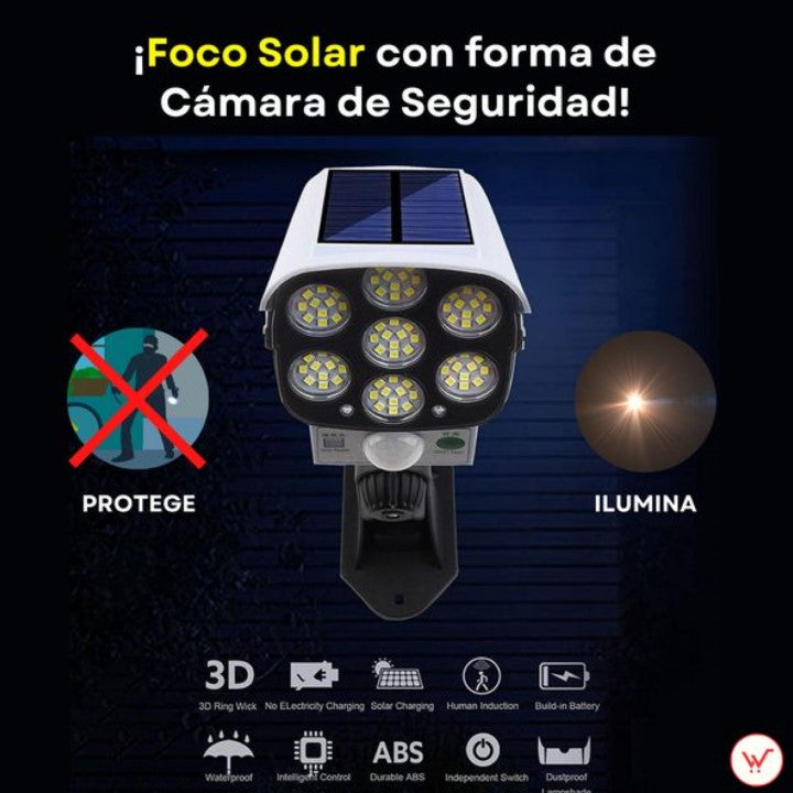 Nueva Lámpara Luz Solar LED Tipo Cámara (No Cámara)