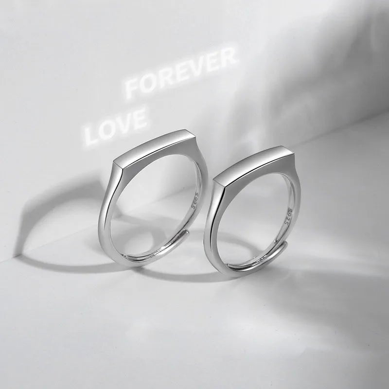 Nuevos Anillos Secretos de Amor lleve 2 color plata ajustable