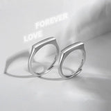 Nuevos Anillos Secretos de Amor lleve 2 color plata ajustable