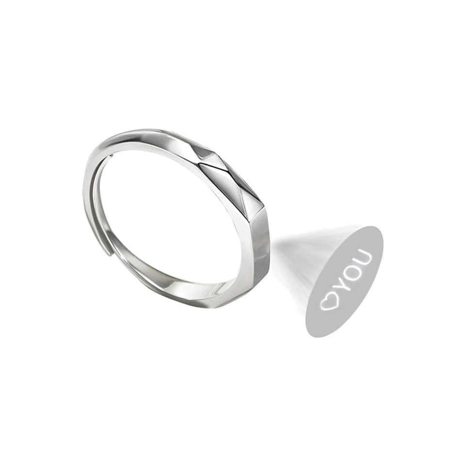 Nuevos Anillos Secretos de Amor lleve 2 color plata ajustable