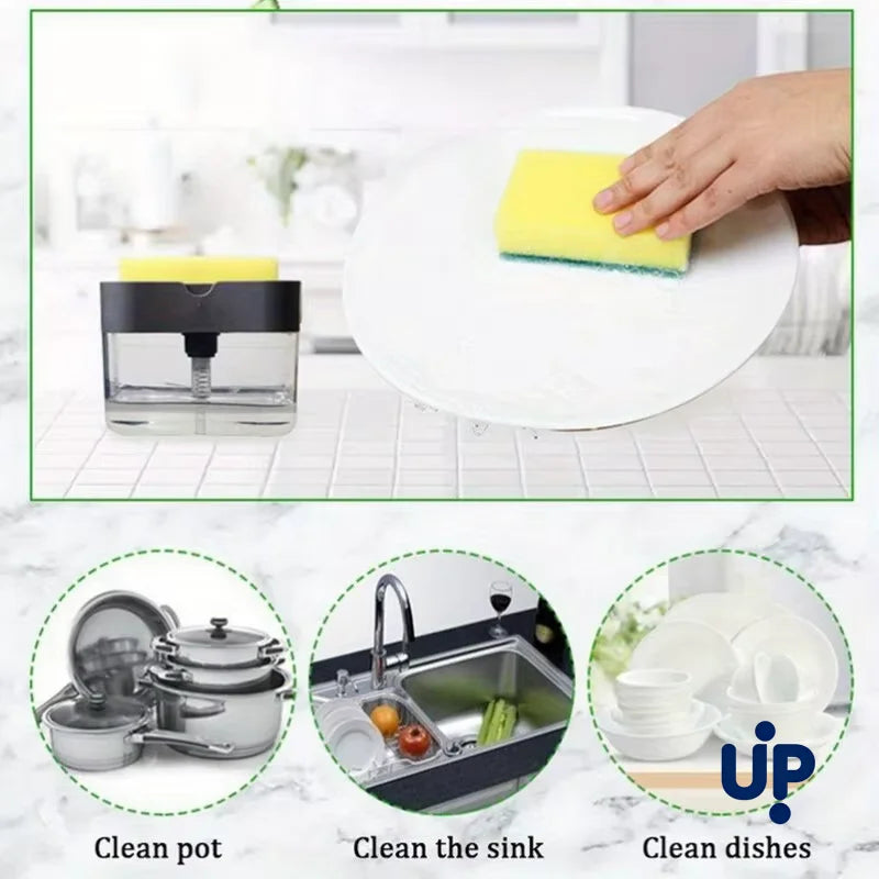Nuevo Dispensador de Jabón y Esponja de Cocina
