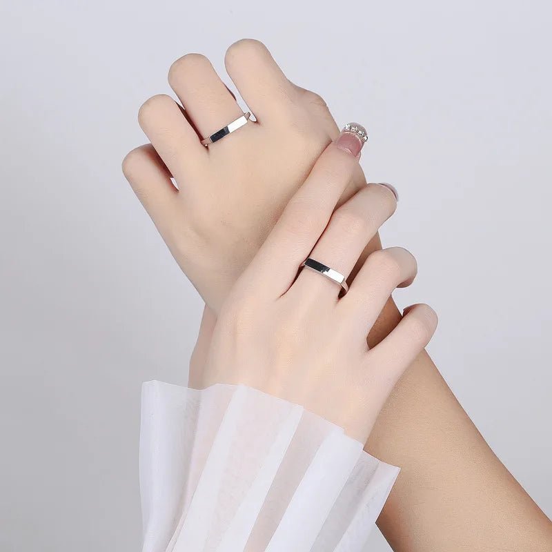Nuevos Anillos Secretos de Amor lleve 2 color plata ajustable