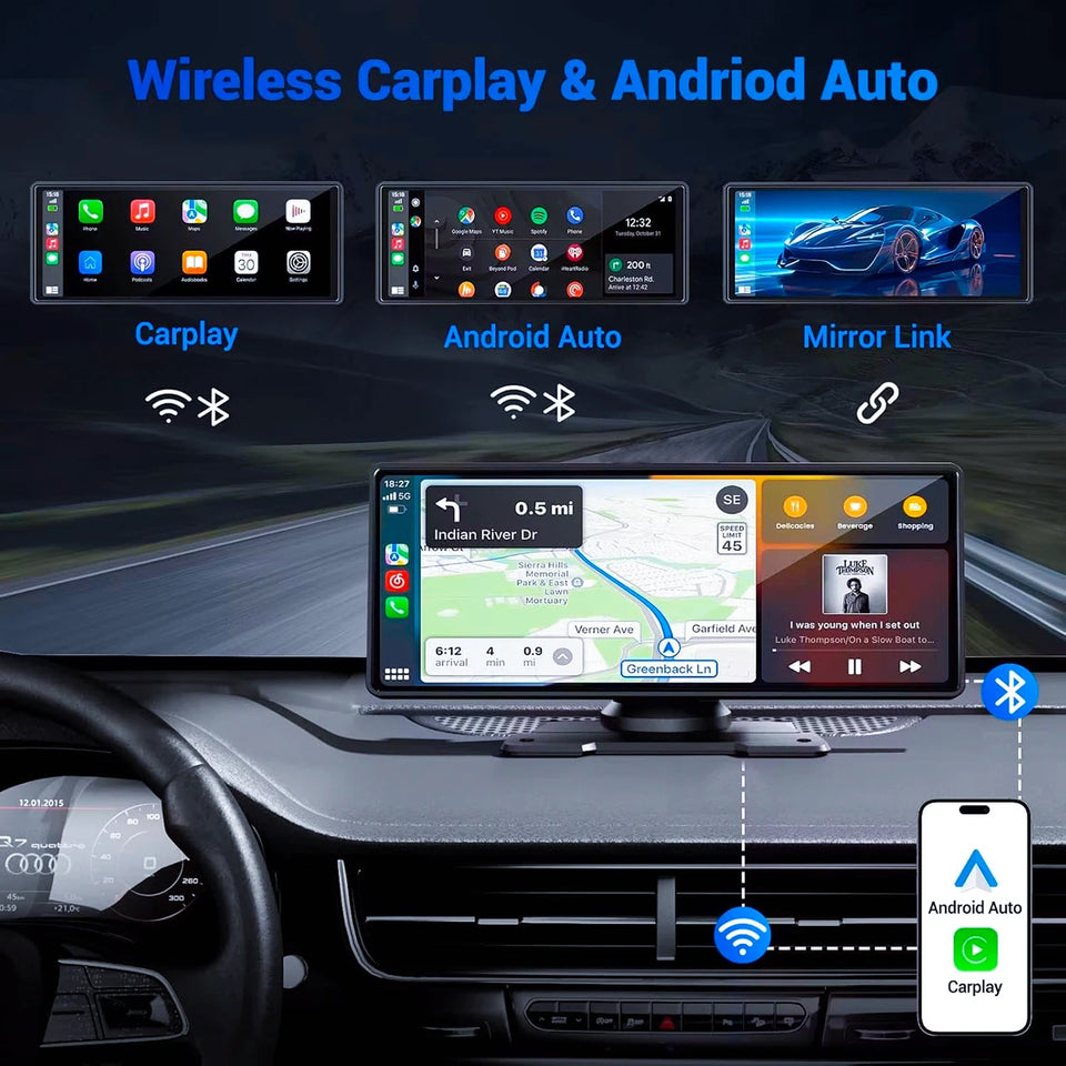 Nueva Pantalla CarPlay Portátil Universal Multimedia