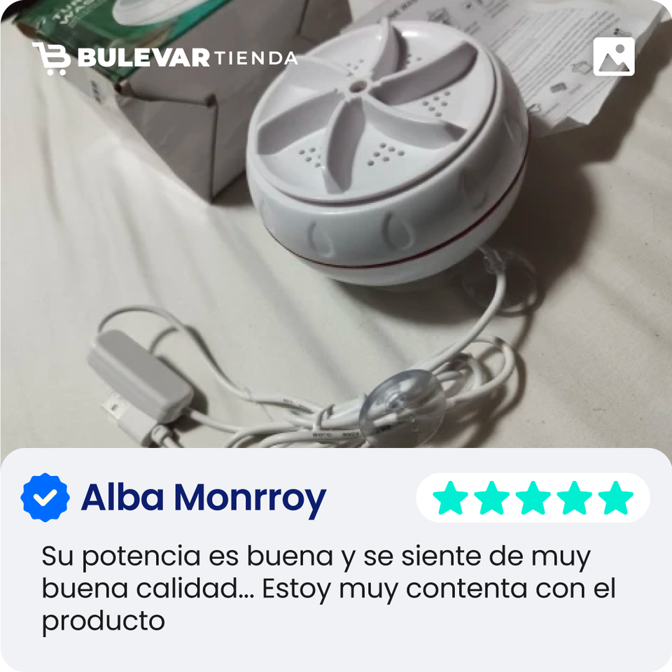Mini Lavadora Viajera Turbo