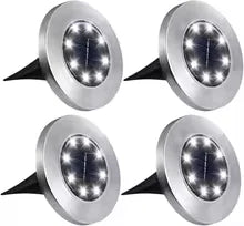 Nuevo Set de 4 Luces Solar Empotrable LED Exterior
