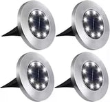 Nuevo Set de 4 Luces Solar Empotrable LED Exterior