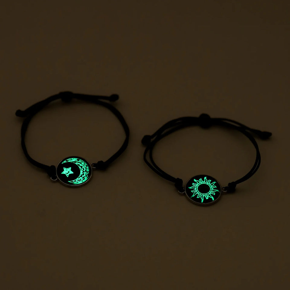 Nuevas Pulseras Románticas de 2 unidades Luna y Sol