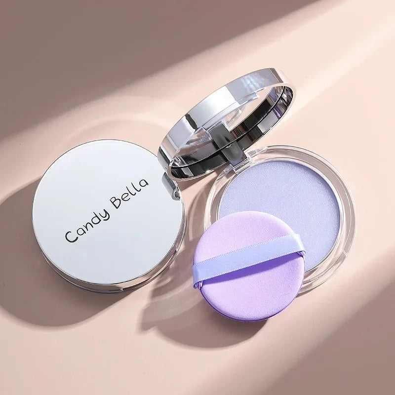 Nuevo Polvo Candy bella Compacto Púrpura Iluminador Duradero