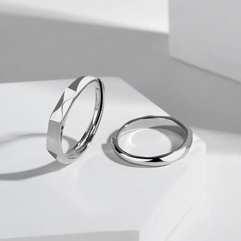 Nuevos Anillos Secretos de Amor lleve 2 color plata ajustable