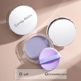 Nuevo Polvo Candy bella Compacto Púrpura Iluminador Duradero