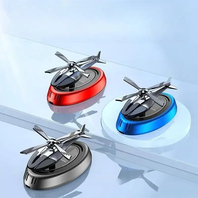 Nuevo Helicóptero Aromatizador Solar Giratorio para Auto