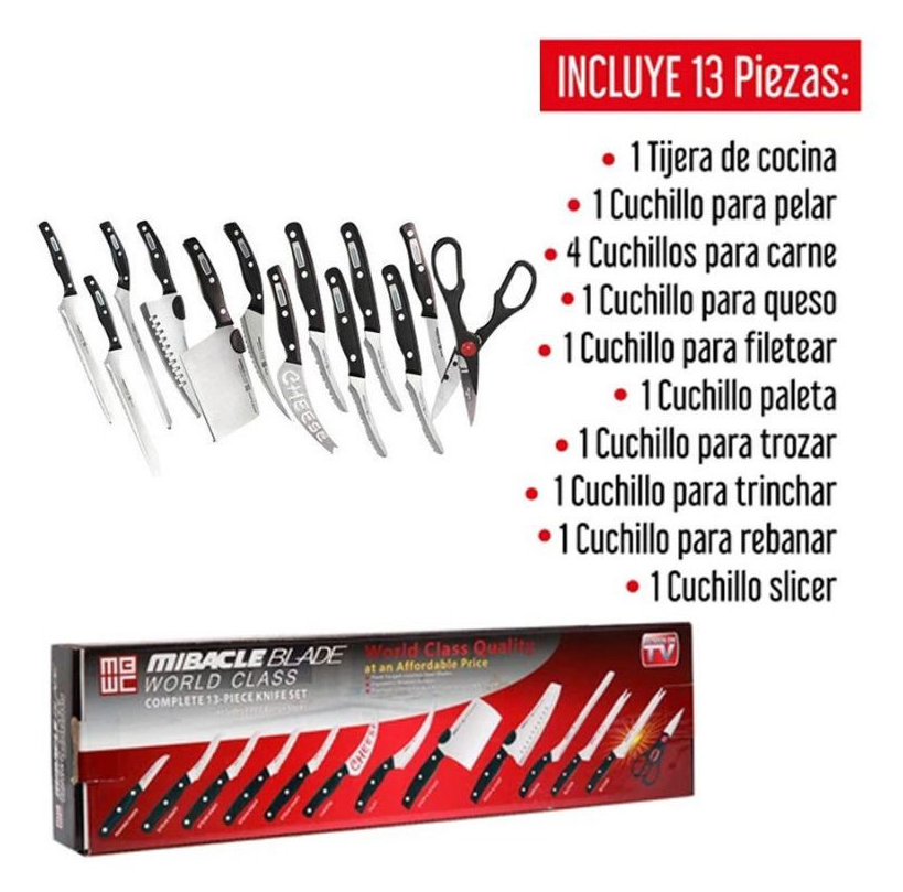 Nuevo Set de Cuchillos 13 Pzs