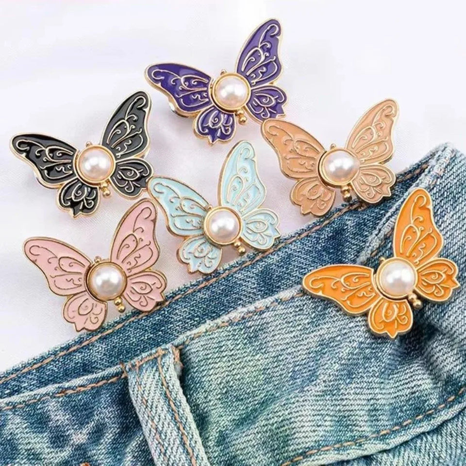 Nuevo SET de 5 Botones Mariposa Ajusta Tu Cintura TT