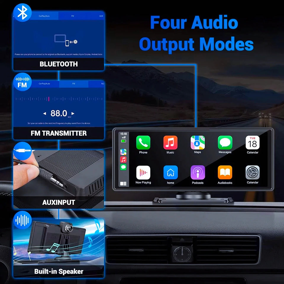 Nueva Pantalla CarPlay Portátil Universal Multimedia