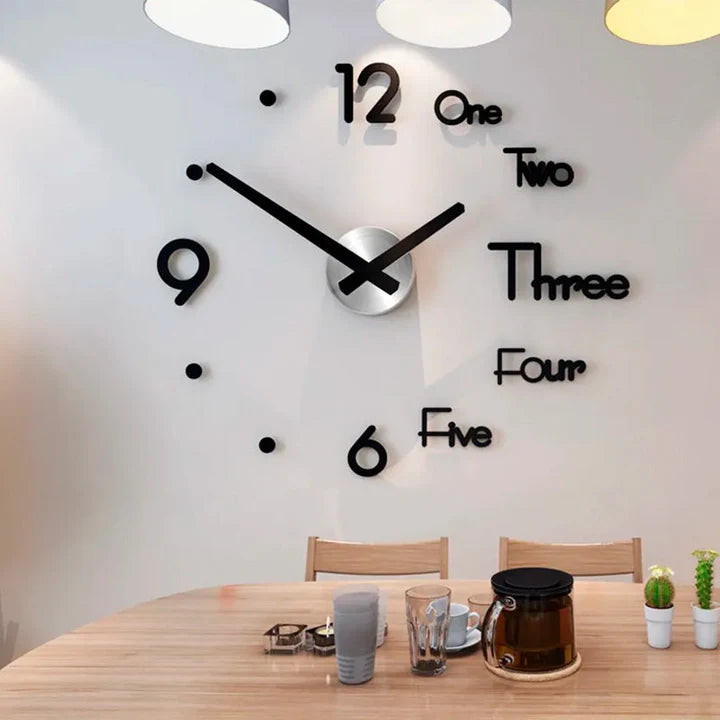 Nuevo Reloj 3D de Pared Adhesivo