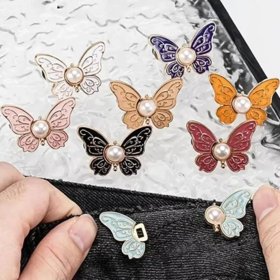 Nuevo SET de 5 Botones Mariposa Ajusta Tu Cintura TT