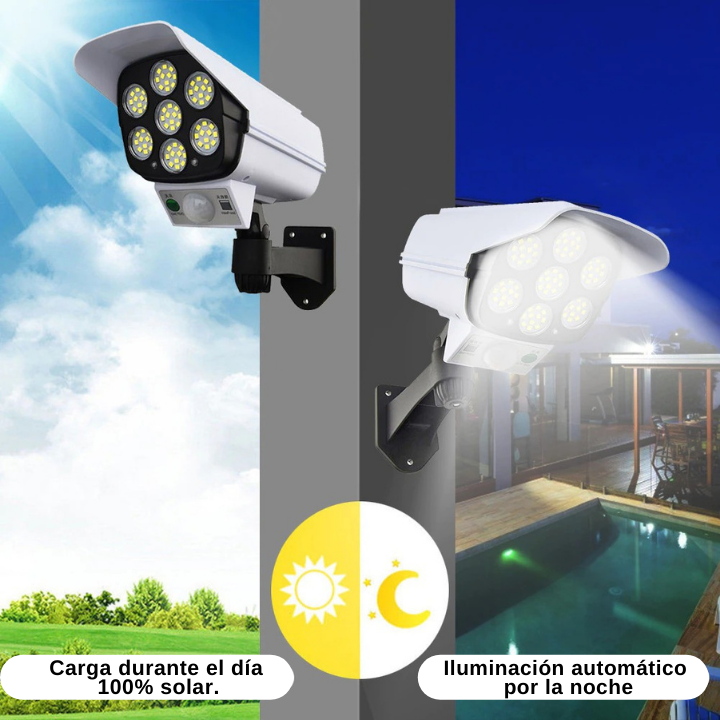 Nueva Lámpara Luz Solar LED Tipo Cámara (No Cámara)