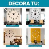 Nuevo Reloj 3D de Pared Adhesivo