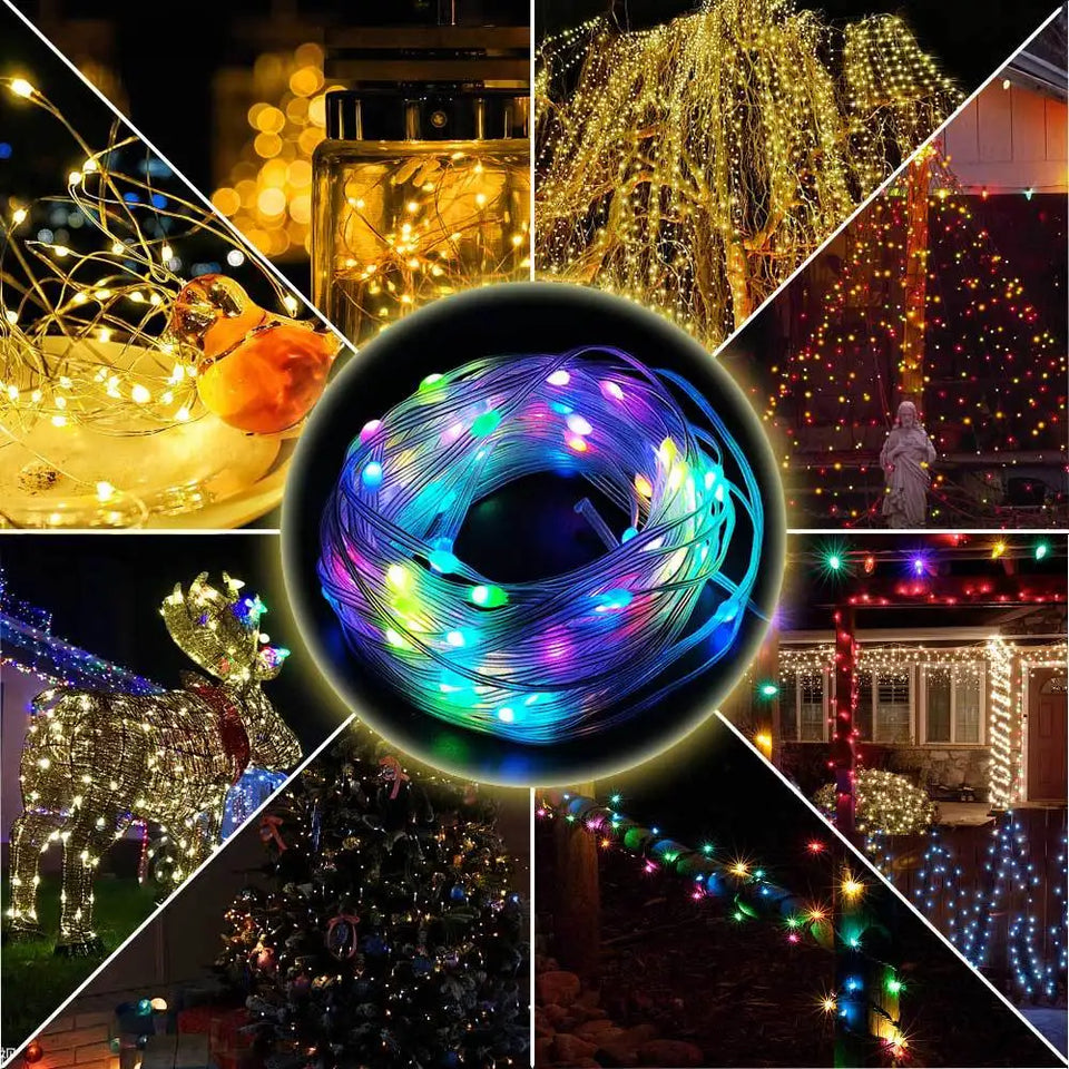 Nuevas Cintas de Luces de decoración navideña a control remoto de 5 Mts con 30 leds