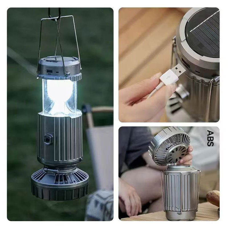 Nueva Luz Solar y Ventilador Portátil