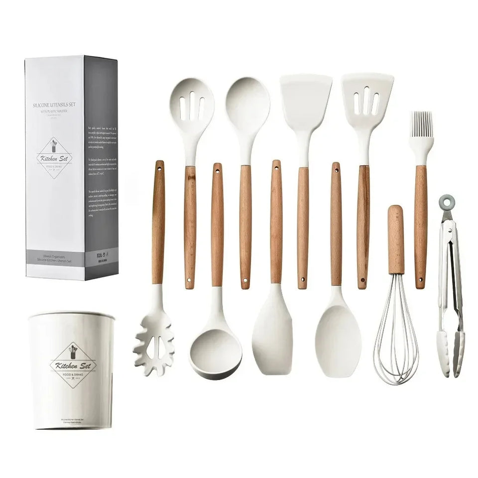 Nuevo Set Utensilios Cocina Silicona