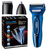 Set de depilación Nariz y oido, afeitado, corte de pelo eléctrico recargable GroomMaster Pro.