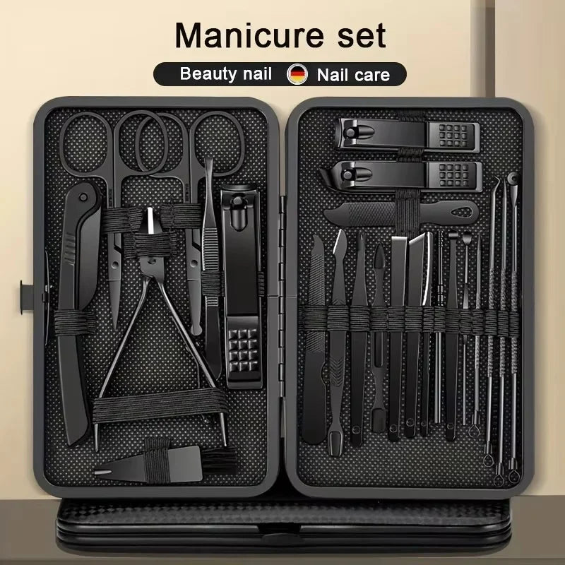 Nuevo Estuche Manicura Profesional Portátil de Acero Inoxidable