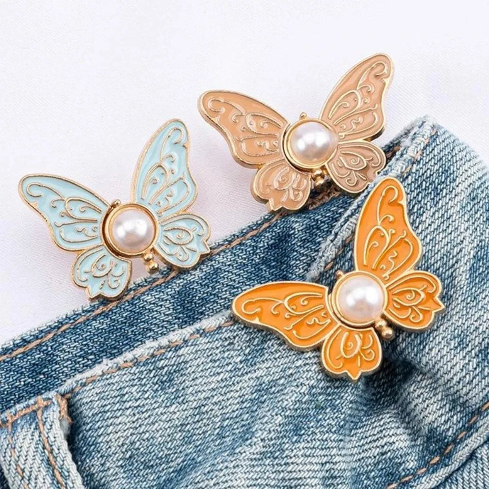 Nuevo SET de 5 Botones Mariposa Ajusta Tu Cintura TT