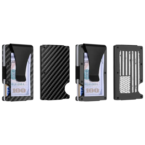 Billetera de fibra de carbono con bloqueo rfid