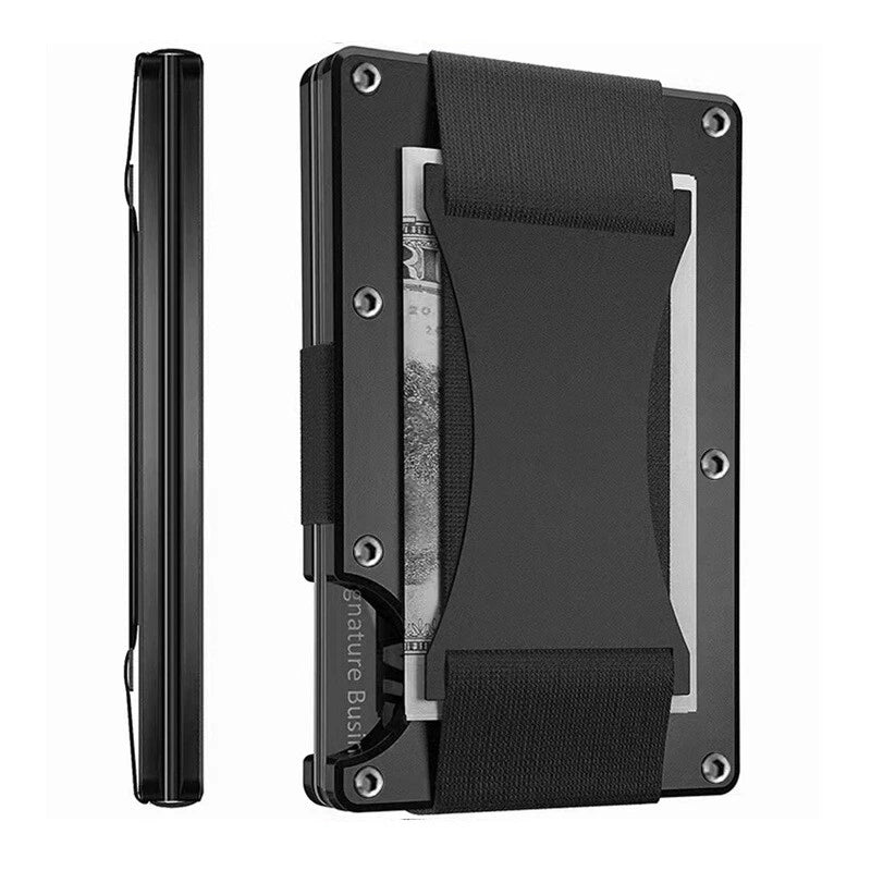 Billetera de fibra de carbono con bloqueo rfid