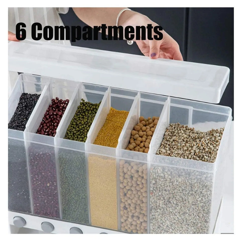 Nuevo DISPENSADOR DE ALIMENTOS 6 EN 1 – GRANOS Y CEREALES